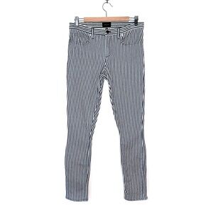 Theory Striped Blue and White Skinny Jeans Size 29
